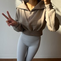 하이 카라 필라테스복 요가복 필라테스옷 요가 필라테스 상의 운동복 맨투맨 크롭