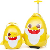 아기상어 백팩 캐리어 세트. 캐리어 유아캐리어 아기캐리어 아동캐리어 어린이캐리어 캐릭터캐리어 기내캐리어 아동기내캐리어 유아기내캐리어 아기여행가방