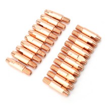 20Pcs 용접 노즐 와이어 공급 BINZEL 24KD 용 녹 방지 높은 전도성 0.8mm 용접 토치 구리 팁 홀더 교체, NO1