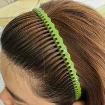 인조이박스 안아픈 플라스틱 빗살 얇은머리띠 헤어밴드 남자 여자 YUCH02