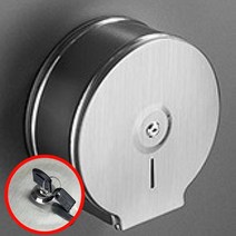 SEUM 스테인레스 점보롤 화장지 케이스 공중 화장실 화장지 걸이 업소용 욕실 휴지 걸이, 페이퍼(무광블랙)