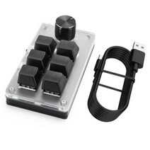매크로키보드 커스텀 핫 스왑 미니 키 노브 프로그, 없음, 없음, 프랑스+6 Keys Bluetooth+레드 스위치