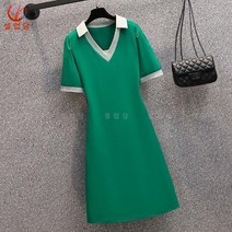셀럽당 여성 원피스 a라인 미디스커트 슬림 반팔 원피스