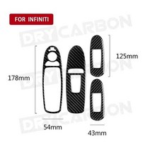 인피니티 q50 q60 2014-2020 탄소 lhd 인테리어 기어 패널 바디 키트 스티커, 1-윈도우 패널