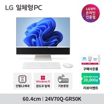 [한컴오피스 증정/업그레이드가능] LG 일체형PC 24V70Q-GR50K 윈도우11 [24인치/12세대i5/RAM 8GB/SSD 256GB], 16GB(총용량), 2.25TB(총용량)