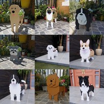불독 인테리어 차키 보관함 장식장 프렌치 불도그 사이드테이블 장식품 집들이선물 garden flower pot dog planter schnauzer bulldog poodle, 이십