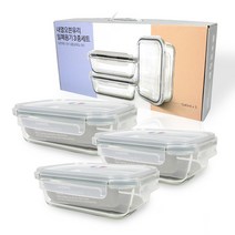 OBE770560오븐글라스 3종세트(직사각 1040mlx3p)/반찬통/오븐가능/밀폐용기