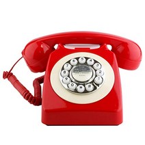 레트로 전화기 미국 빈티지 상인 Retro 유선 클래식 로터리 디자인 올드패션-611534, 블랙입니다.