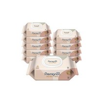 아기물티슈 허니콤 캡형 70매 10팩 프레미뇽, 프레미뇽 아기물티슈 허니콤 캡형 70매 10팩