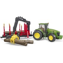 09821 John Deere 7930 산림 및 농장 트랙터 로깅 트레일러 관절 크레인 암 및 4개의 나무 트렁크, 상세페이지 참조