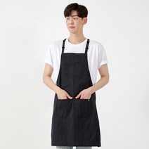 UNILOVE 방수앞치마 페더 에이프런 / 카페 공방 Apron / 식당 주방 홀 유니폼, 블랙(1002-1)