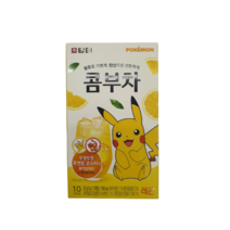 [포켓몬] 담터 포켓몬 콤부차 레몬맛 5g X 10개 (1박스) - 포켓몬 코스터(컵받침) 1장 포함(7종 중 랜덤으로 1장)