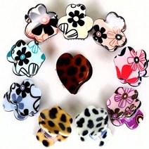 미소H89 성인 여자 여성용 헤어 악세사리 꽃무늬 플로라 꼬마 집게핀 골고루 3개 세트