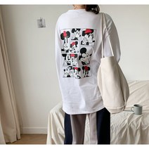 봄신상 무배 디즈니정품 미니 미키 루즈핏 긴팔 박스 티셔츠