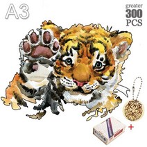 치매예방퍼즐 코끼리 3d 나무 퍼즐 키덜트 용 집중, LAOHU-15-A3