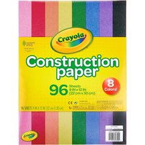 １ Crayola Construction Paper 9” x 12” 8 Classic Colors (96 Sheets) Great For Classrooms School P, 1