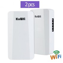 휴대용 이동식 와이파이 데이터쉐어링 무선공유기 kuwfi 야외 라우터 야외 p2p 무선, 둘