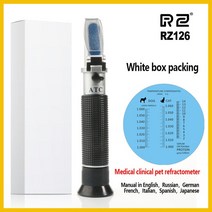 굴절계 측정기 RZ 굴절계 임상 의료 하우스 애완 동물 강아지 고양이 단백질 럼 플라즈마 헤모글로빈 테스, 02 RZ126-WHITE_02 스페인