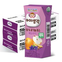 파스퇴르아이생각 100%유기농주스 배도라지125ml 48팩, 125ml