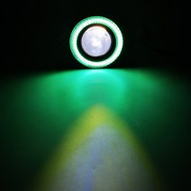 1Set 유니버설 COB LED DRL 운전 조명 화이트 블루 핑크 옐로우 그린 레드 엔젤 아이 안개 램프 3.5 3.0 2., 03 3.5inch (89mm), 05 Green Ring