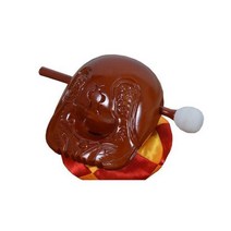 부처님 불교 기도 희망 장식품 행복 갈색 공급 업체 조각 나무 물고기 멜로디 음성 악기, 없음, yellow+3.5 in