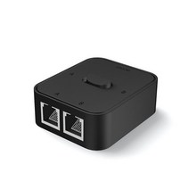 2포트 RJ45 CAT6 기가비트 네트워크 스위치 고성능 내부 외부 인터넷 분배기 LAN 이더넷 스마트 선택기, 검은색