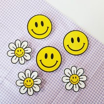 스마일 데이지 차량용 방향제 석고 오너먼트 공작리필오일, 레몬라임, 화이트상자포장, [SET할인]스마일&데이지