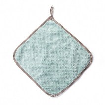 핸드타월 고리 카페 주방 손 수건 고급 타올 셔닐 볼 빠른 건조 걸이 루프 흡수성 부드러운 닦기 욕실 용품 926EA 1, 05 Coral fleece- grey