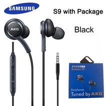 삼성 AKG 이어폰 EO-IG955 3.5mm 마이크 유선 헤드셋 Xiaomi 화웨이 갤럭시 s10 S9 S8 S7 S6, [06] S9 Black package