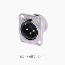 [뉴트릭] NC3MD-L-1 XLR 샤시용 커넥터 판넬용(수) 정사각