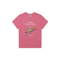 KODAK 디지털 레인보우 그래픽 슬림핏 반팔티셔츠 우먼 PINK DIGITAL RAINBOW GRAPHIC SLIMFIT TEE WOMAN K3222LRS22PNK