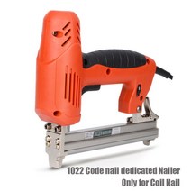 실타카 에어 전기실타카 1022 코드 네일 전용 1800W 220-240V 30 개/분 전기 건 스테이플러 스트레이트 도, 01 Orange