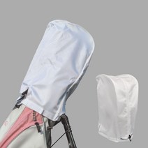 리젠시 나일론 골프백 후드커버 벨크로 캐디백 블랙 화이트 헤드커버, 나일론화이트