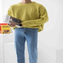 헤비 오버핏 램스울 하찌 무지 라운드 니트(10color)