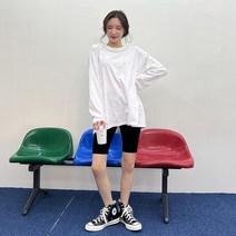 쉐얼유 여성용 프롬 루즈핏 긴팔 레이어드 티셔츠
