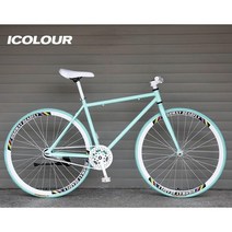 ( 픽시자전거 ) 26인치 입문용 픽시 바이크 30/40/60림 출퇴근 무단 자전거, 비앙키 26인치-40림
