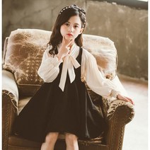 [당일발송] 주니유니 주니어 샤인블라우스+원피스세트 결혼식원피스 초등학생원피스 주니어블라우스