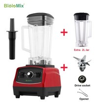 믹서기 블렌더 블랜더 고속 얼음 미니 biolomix 2200w 2l bpa 무료 상업 등급 홈 전문 스무디 파워 식품 믹서 과즙 짜는기구 식품 과일 프로세서, 레드 2l jarfullparts, 우리를