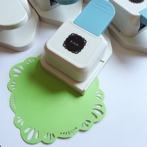 도일리페이퍼 다이어리 포카 꾸미기 다꾸 빈티지 레이스 모양 레이스펀치 셀프청첩장, 풀잎1