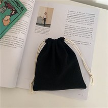 광목파우치 명품화장품 어린이집 친환경 파우치 단색 졸라 매는 끈 가방 작은 마무리 저장 코튼 패브릭 크