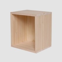 편백나무 원목 공간박스1P 책꽂이 다용도수납박스