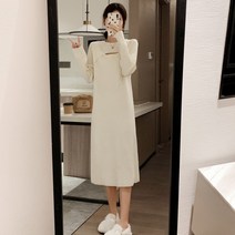 프렌치 햅번느낌 이너 원피스 자녀 셋업 코트 루즈핏 니트 레깅스 롱스커트