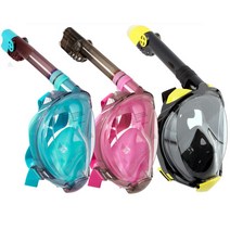 유니엘 풀페이스 스노쿨링 마스크, 02_LGA블랙/옐로우