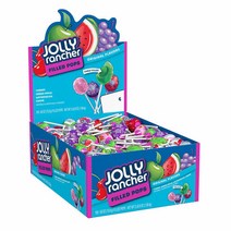 졸리랜처 필드팝 롤리팝 막대사탕 모음 100개 1팩 Jolly Rancher Filled Pops Lollipops, 1개