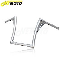 오토바이 핸들 커버 손잡이 크롬 에이프 행거 핸들바 12 인치 라이즈 8 후방 와이드 테이퍼 할리 초퍼 카, 01 Chrome