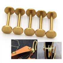 DIY 인테리어 20mm 순수 구리 평면 금속 단단한 나사 네일 리벳 수하물 가죽 의류/벨트 벨트 수제 키 케이스 액세서리, Shank Length 20mm