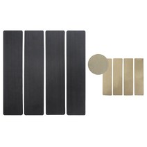 서핑 보드 용 3pcs 직사각형 eva 보호 탄성 스키머 데크 수상 스포츠 매트 트랙션 패드 소프트 미끄럼 방지 보트 롱, Black