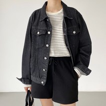 흑청 래귤러핏 데님 자켓