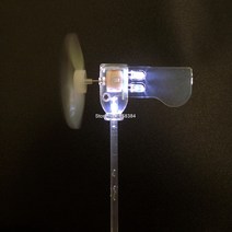 발전기 초소형 풍력 터빈 LED 풍차 탐사 아이 모델 교육 도구 예, 03 파란