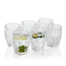 1500° C TABLETOP 워터 글라스 283.5g(10온스) 6개 세트 7.8 x 9.9cm(3 3.9인치) 투명 일상용 텀블러 잔 컵 물 주스 음료 소다 밀크 콜라 칵테일, Water Glass Short